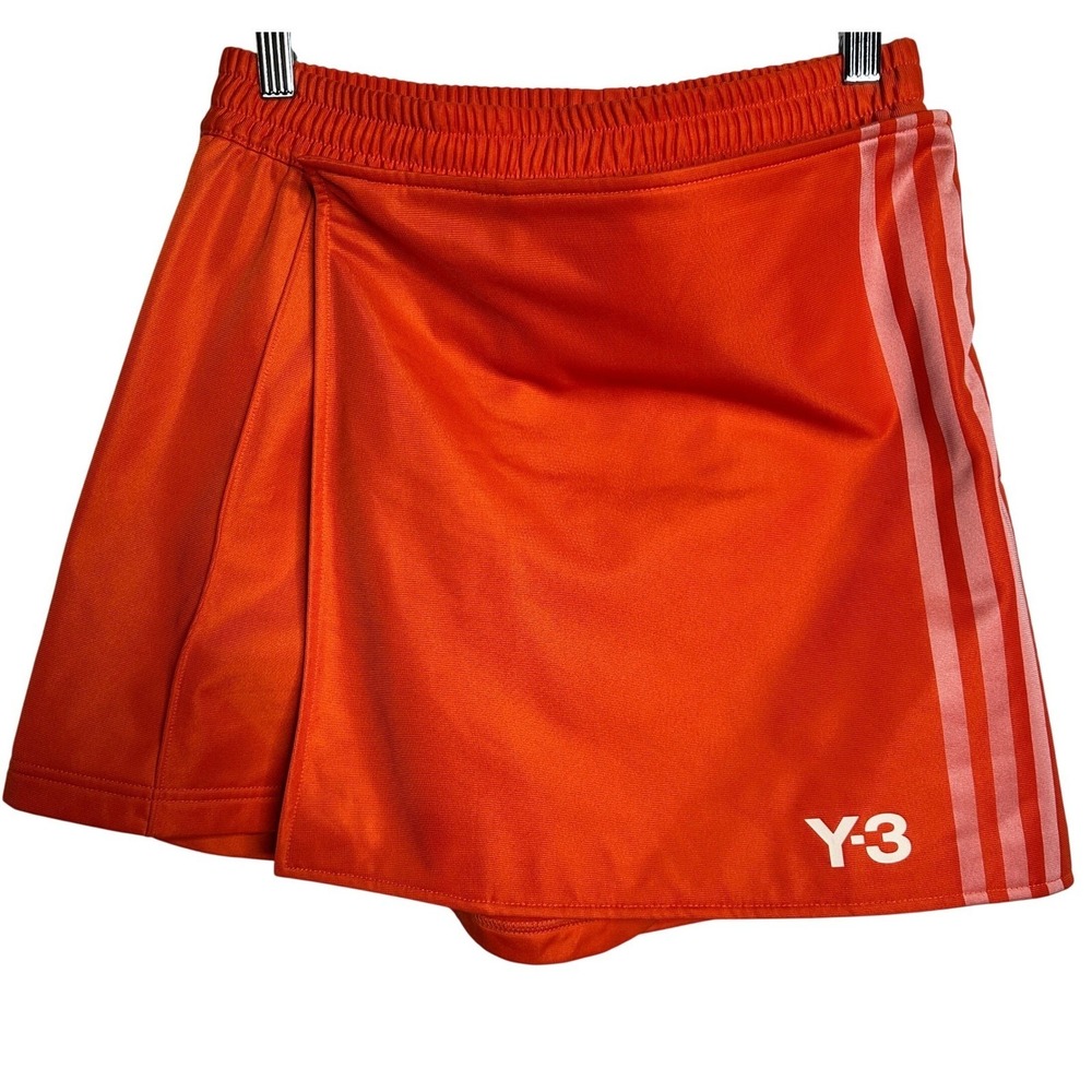 Y-3 ADIDAS Yohji Yamamoto Orange Firebird Wrap Track Skort S Short Skirt